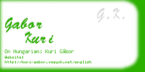 gabor kuri business card